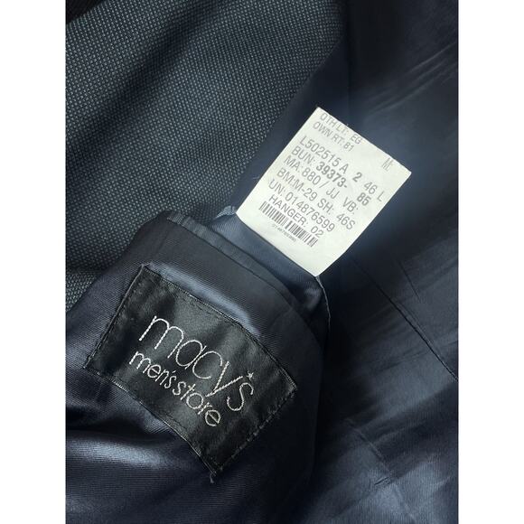 Chaps Ralph Lauren Blazer 46L Navy Wool Cashmere Preppy Old Money Made in Canada - Picture 6 of 9